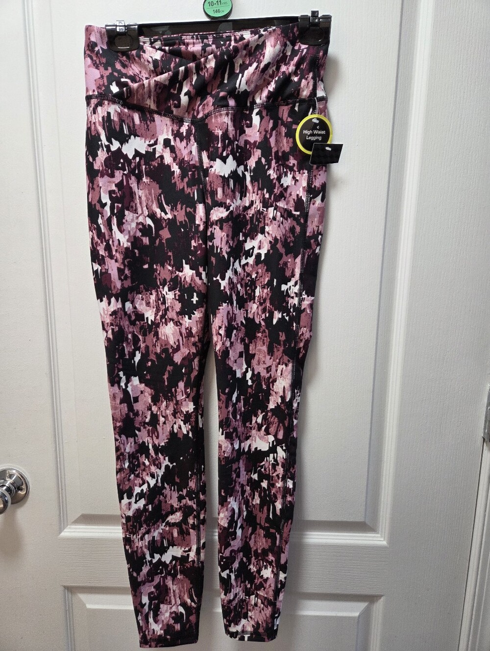 New Athletic Works High Waist Workout Leggings XS Pink Black